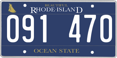 RI license plate 091470