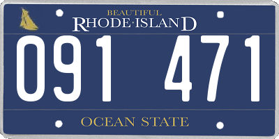 RI license plate 091471