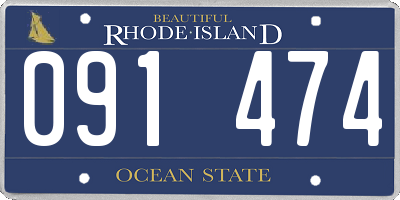 RI license plate 091474