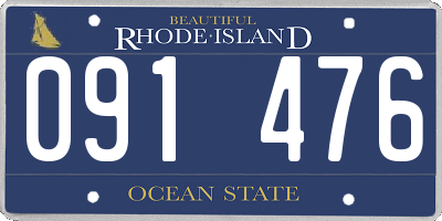 RI license plate 091476