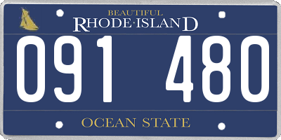 RI license plate 091480