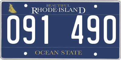 RI license plate 091490