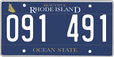 RI license plate 091491