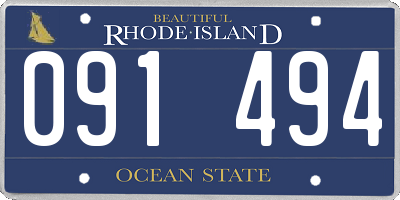 RI license plate 091494