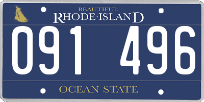 RI license plate 091496