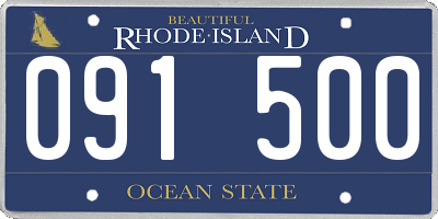 RI license plate 091500