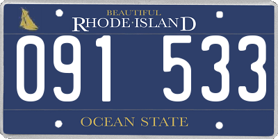 RI license plate 091533