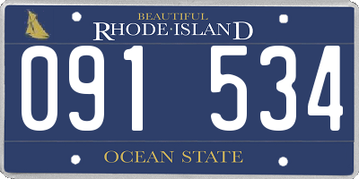 RI license plate 091534