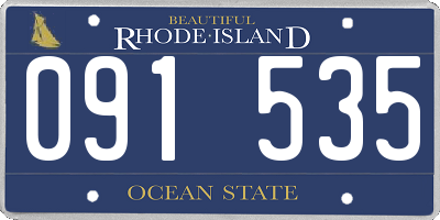 RI license plate 091535