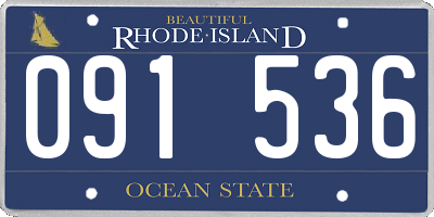 RI license plate 091536