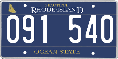 RI license plate 091540