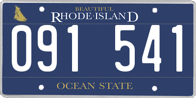 RI license plate 091541