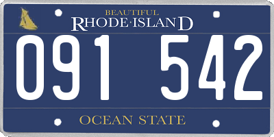 RI license plate 091542