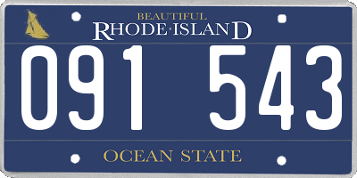 RI license plate 091543