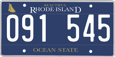 RI license plate 091545