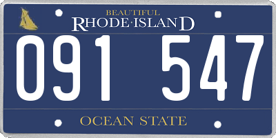 RI license plate 091547