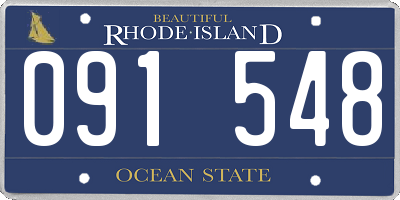 RI license plate 091548