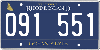 RI license plate 091551
