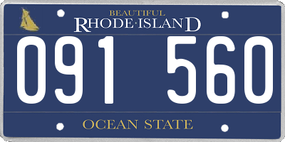 RI license plate 091560