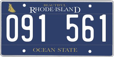 RI license plate 091561