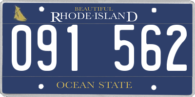 RI license plate 091562