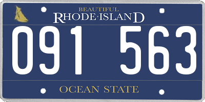 RI license plate 091563