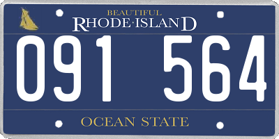 RI license plate 091564