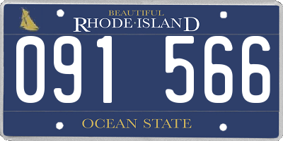 RI license plate 091566