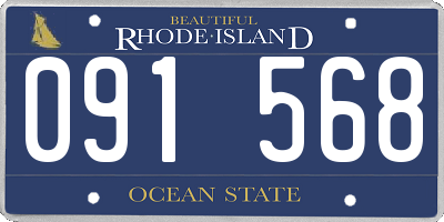 RI license plate 091568