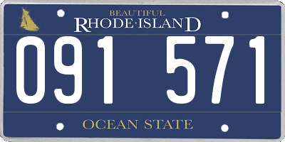 RI license plate 091571