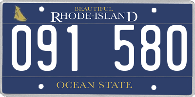 RI license plate 091580