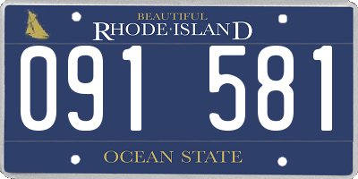 RI license plate 091581