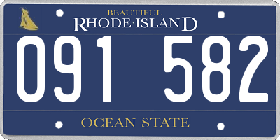 RI license plate 091582