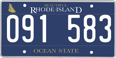 RI license plate 091583