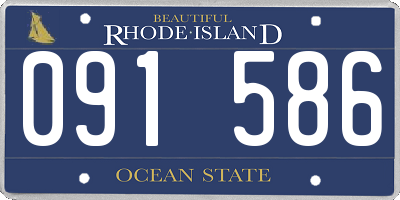 RI license plate 091586