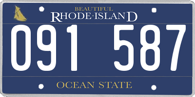 RI license plate 091587