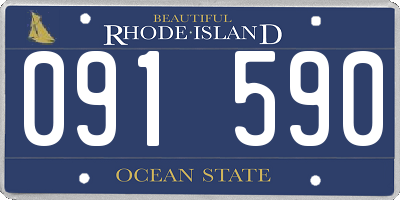 RI license plate 091590