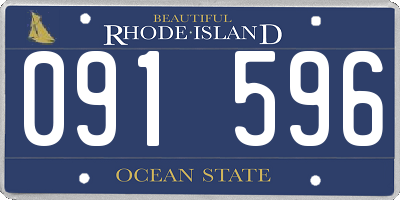 RI license plate 091596