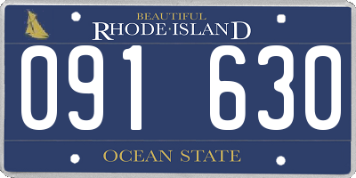 RI license plate 091630