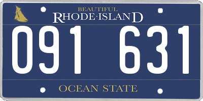 RI license plate 091631