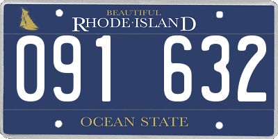 RI license plate 091632