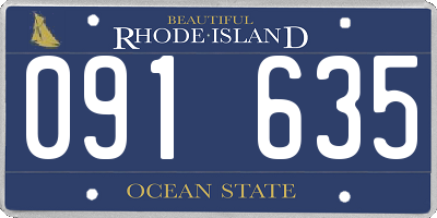 RI license plate 091635