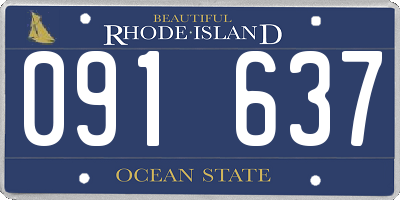RI license plate 091637