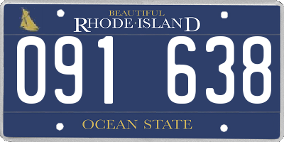 RI license plate 091638