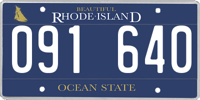RI license plate 091640