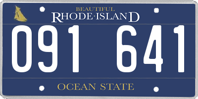 RI license plate 091641