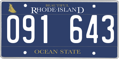 RI license plate 091643