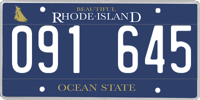 RI license plate 091645