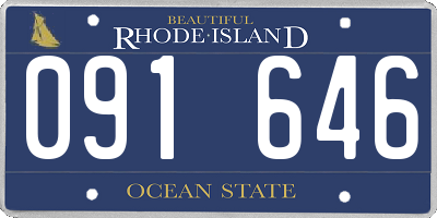 RI license plate 091646