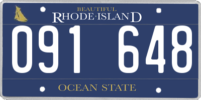 RI license plate 091648